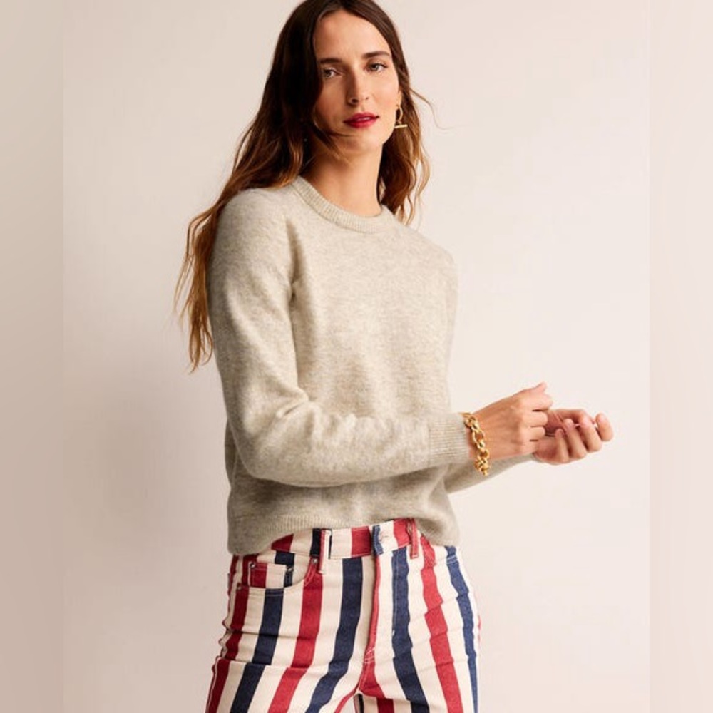 Boden Fluffy Bow Back Sweater, Sz 2